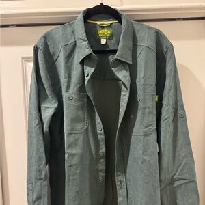 Marsh Wear Corduroy Button Down Shirt Sz L (never worn)